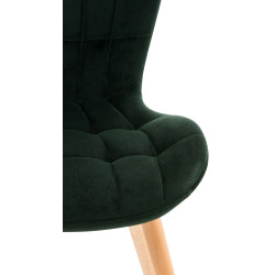 Lot de 4 chaises Elda en velours vert