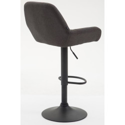 Lot de 2 tabourets de bar Braga tissu gris foncé