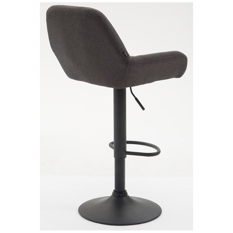 Lot de 2 tabourets de bar Braga tissu gris foncé