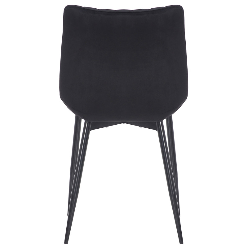 Chaise en velours Rahden noir