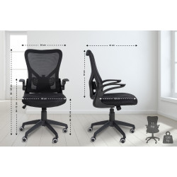 Sedia da ufficio Hudson nero