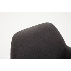 Lot de 2 tabourets de bar Braga tissu gris foncé