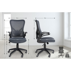 Sedia da ufficio Hudson grigio