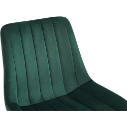 Chaise en velours Rahden vert