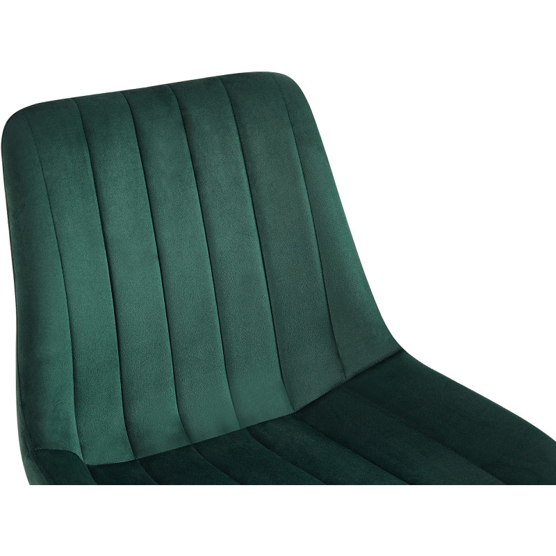 Chaise en velours Rahden vert