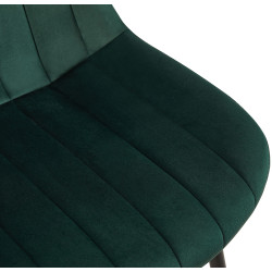 Chaise en velours Rahden vert