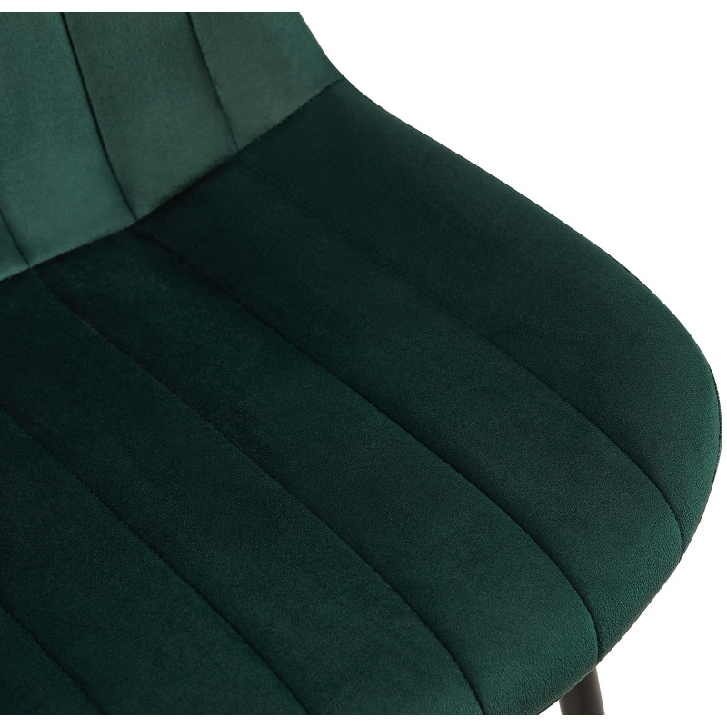 Chaise en velours Rahden vert