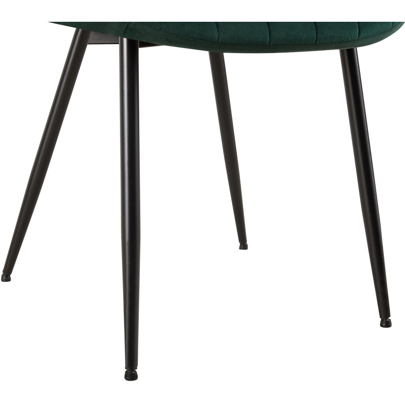 Chaise en velours Rahden vert