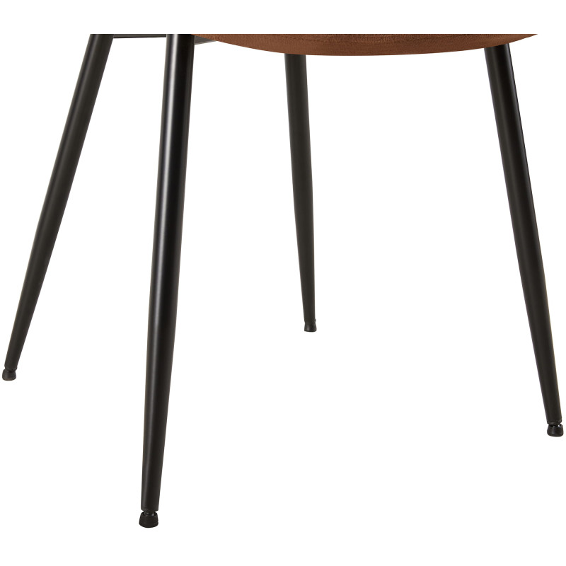 Chaise en velours Rahden brun