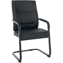 Silla De Conferencia Anubis en polipiel Negro/negro