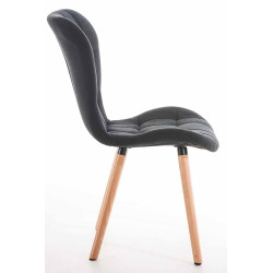 Lot de 4 chaises Elda tissu naturel noir