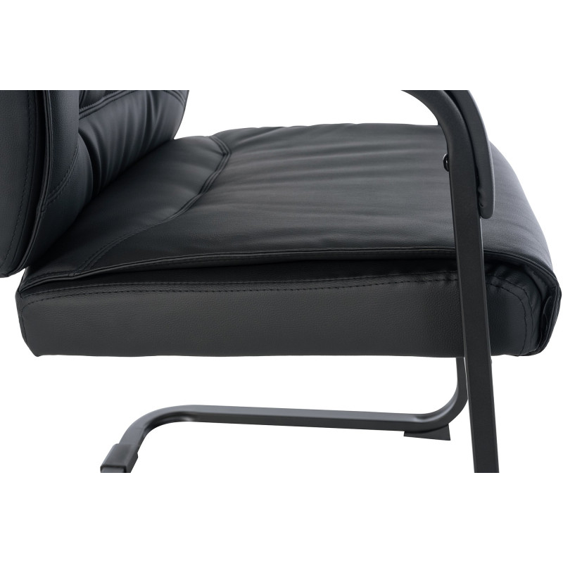Chaise visiteur XL Anubis noir/noir
