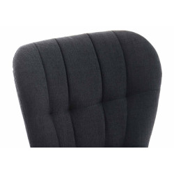 Lot de 4 chaises Elda tissu naturel noir