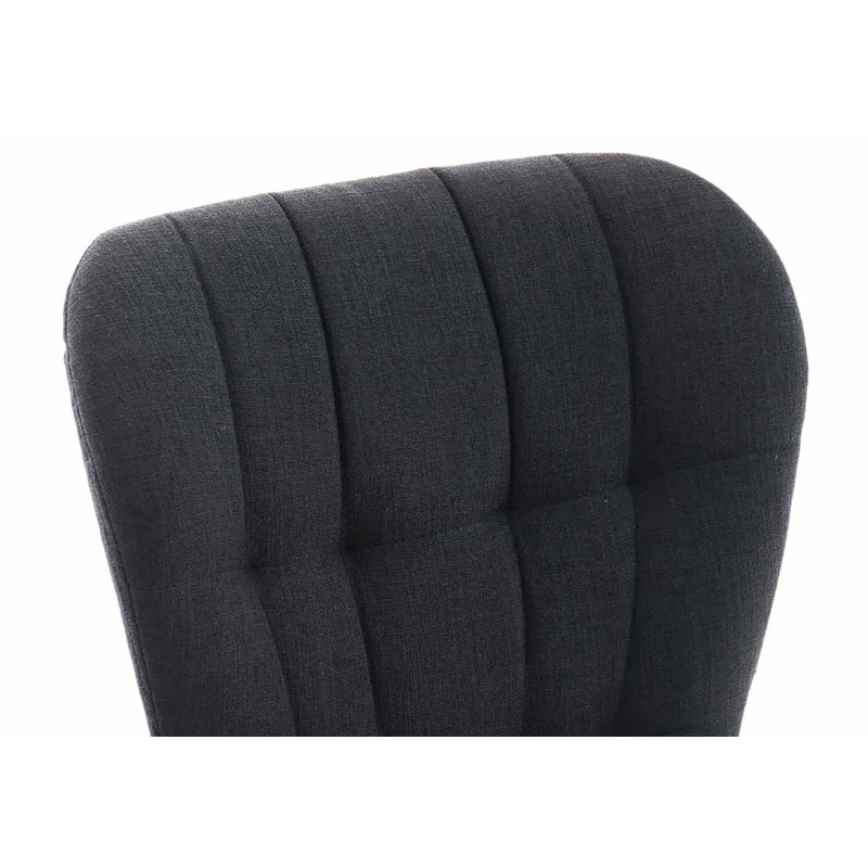 Lot de 4 chaises Elda tissu naturel noir
