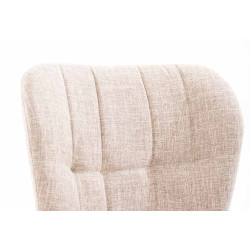 Lot de 4 chaises Elda tissu naturel crème