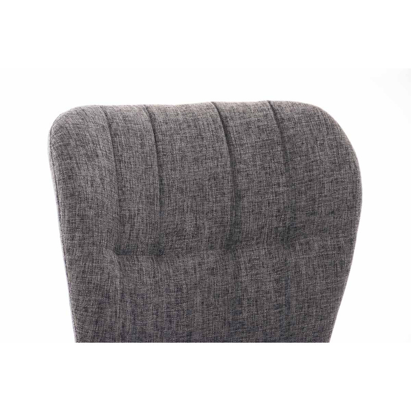 Lot de 4 chaises Elda tissu naturel gris clair
