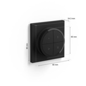 Philips Hue bouton télécommande Tap Dial Switch, noir, permet le contrфle de plusieurs pieces ou une zone