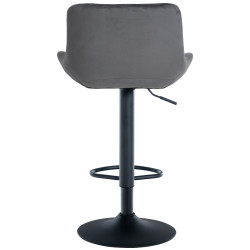 Tabouret de bar en velours Tover gris foncé