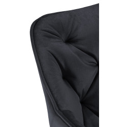 Lot de 4 chaises Tanna velours noir