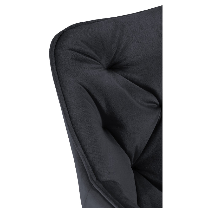 Lot de 4 chaises Tanna velours noir