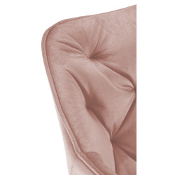 Lot de 4 chaises Tanna velours rose