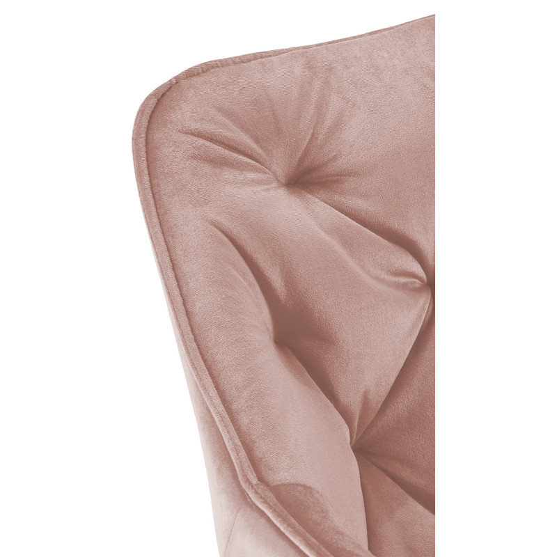 Lot de 4 chaises Tanna velours rose