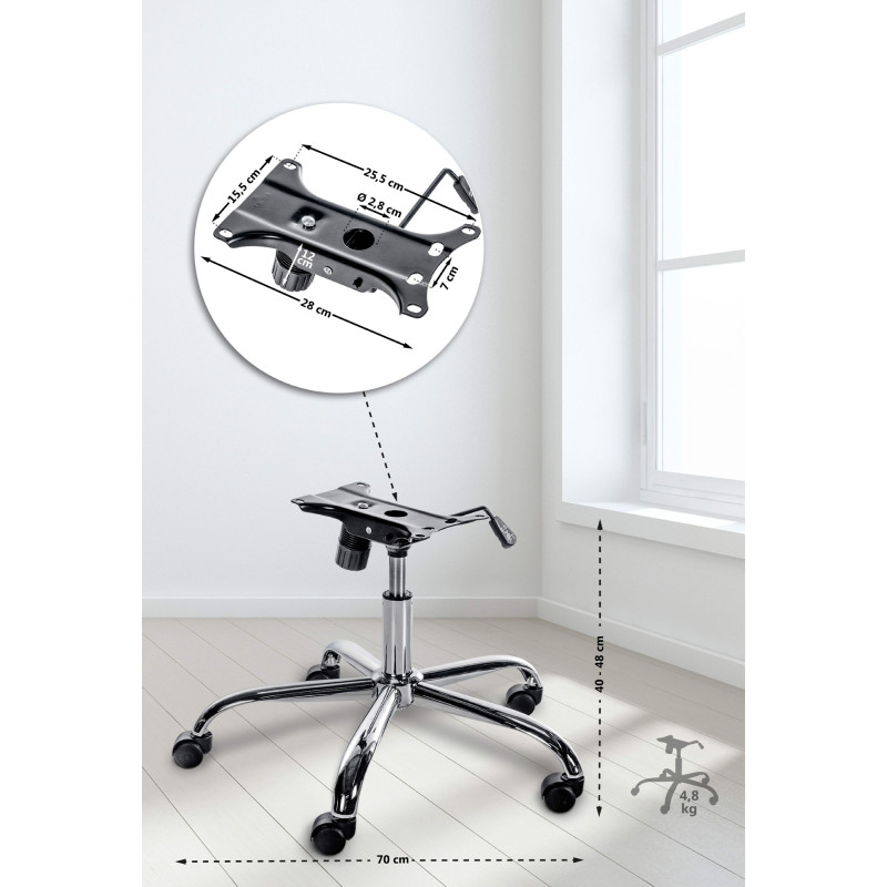 Fauteuil de bureau Frame 1 chromée