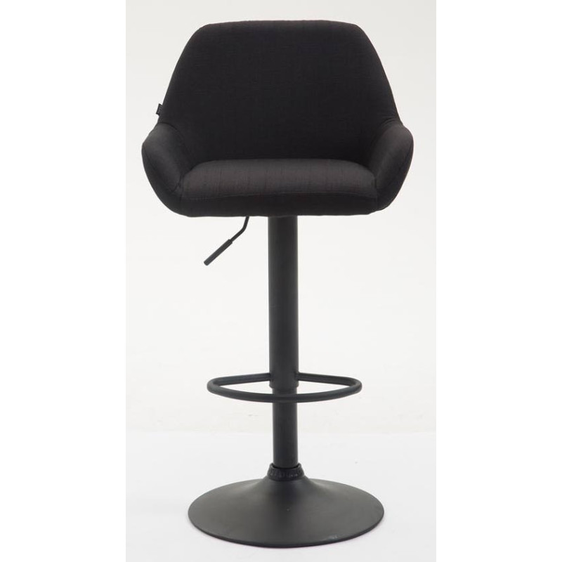 Lot de 2 tabourets de bar Braga tissu noir