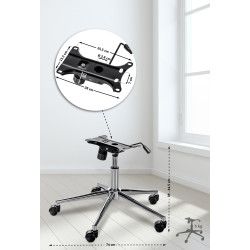 Fauteuil de bureau Frame 2 chromée