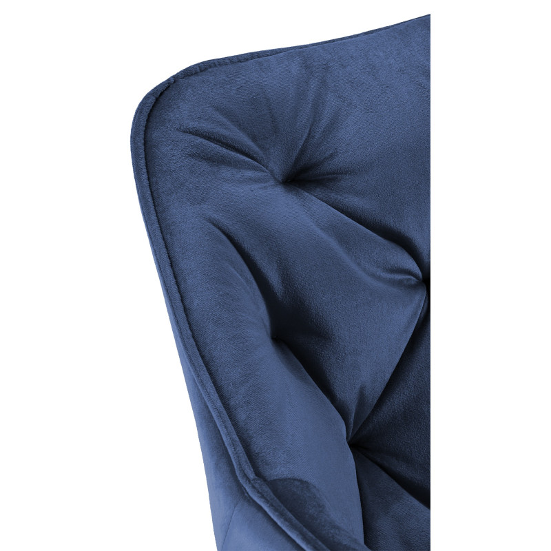 Lot de 4 chaises Tanna velours bleu