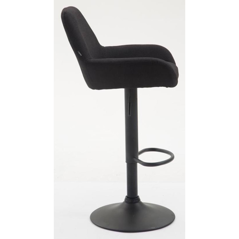 Lot de 2 tabourets de bar Braga tissu noir