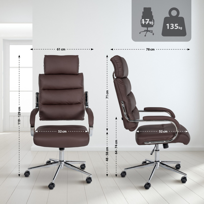 Fauteuil de bureau Campo marron