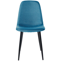 Lot de 4 chaises de salle à manger tissu Napier bleu