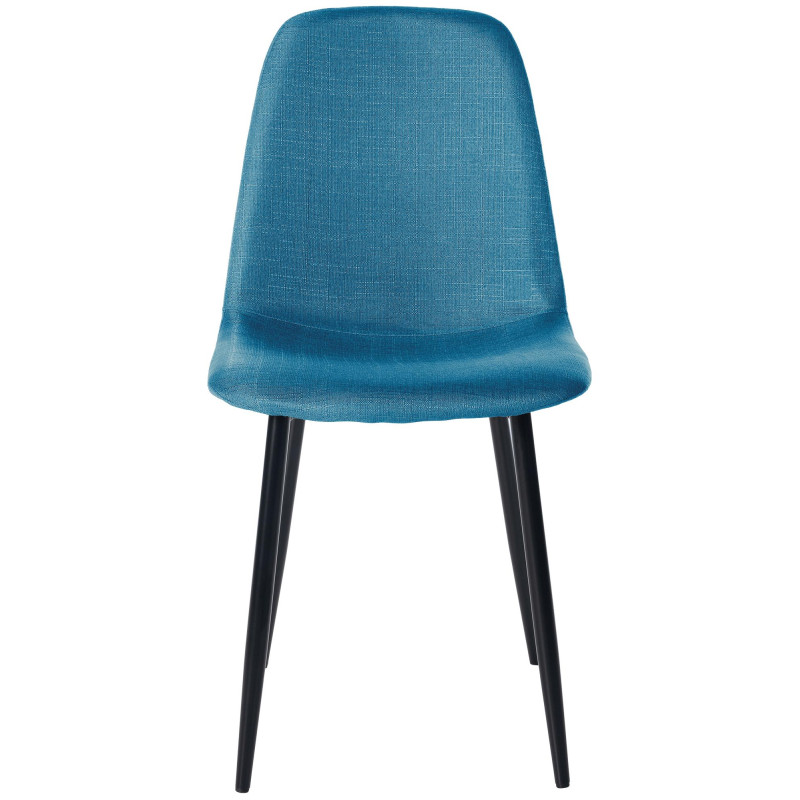 Lot de 4 chaises de salle à manger tissu Napier bleu
