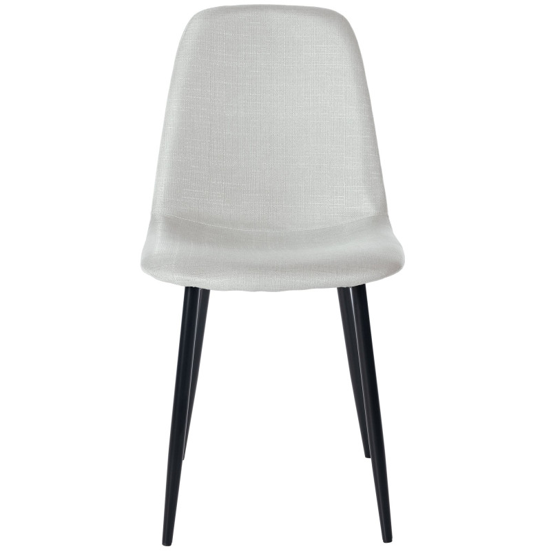 Lot de 4 chaises de salle à manger tissu Napier crème
