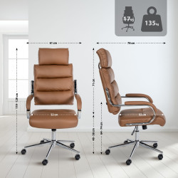 Fauteuil de bureau Campo marron clair