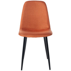 Lot de 4 chaises de salle à manger tissu Napier orange