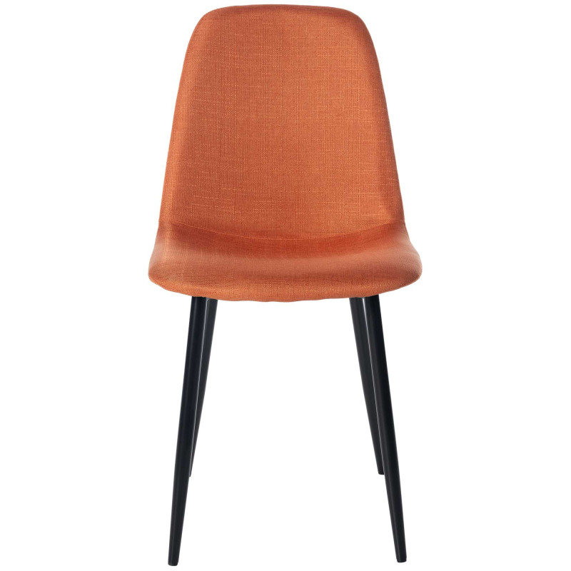 Lot de 4 chaises de salle à manger tissu Napier orange
