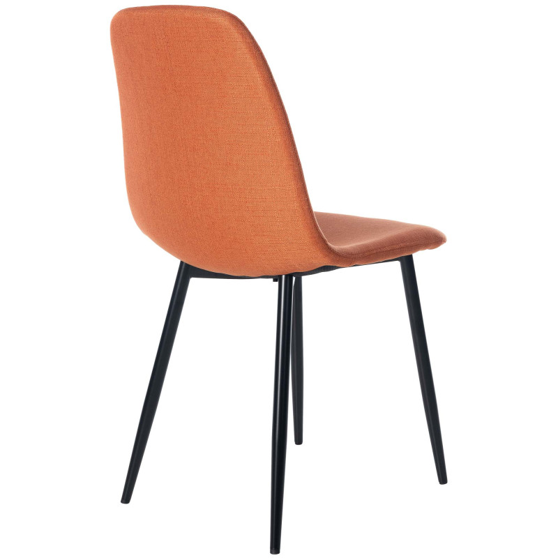 Lot de 4 chaises de salle à manger tissu Napier orange