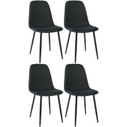 Lot de 4 chaises de salle à...