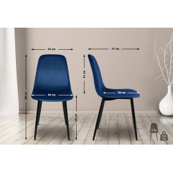 Lot de 4 chaises de salle à...