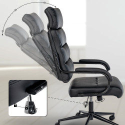 Fauteuil de bureau Campo noir/noir