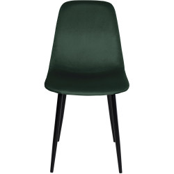 Lot de 4 chaises de salle à manger en velours Napier vert