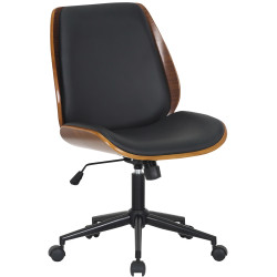 Fauteuil de bureau Mitch noyer noir/noir