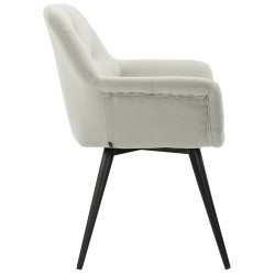 Chaise de salle à manger en tissu Langford beige