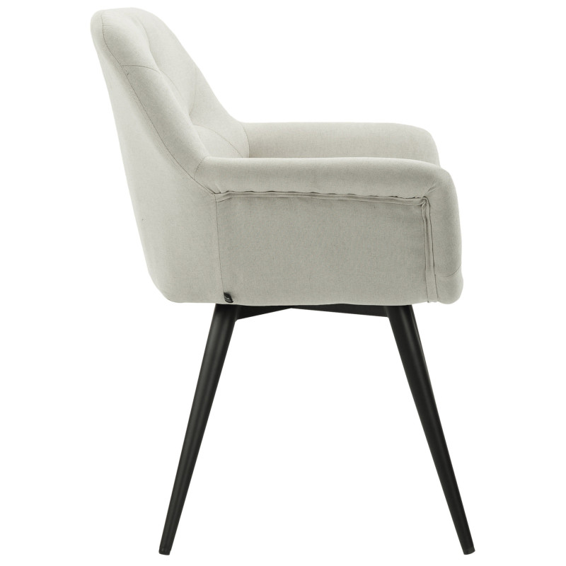 Chaise de salle à manger en tissu Langford beige