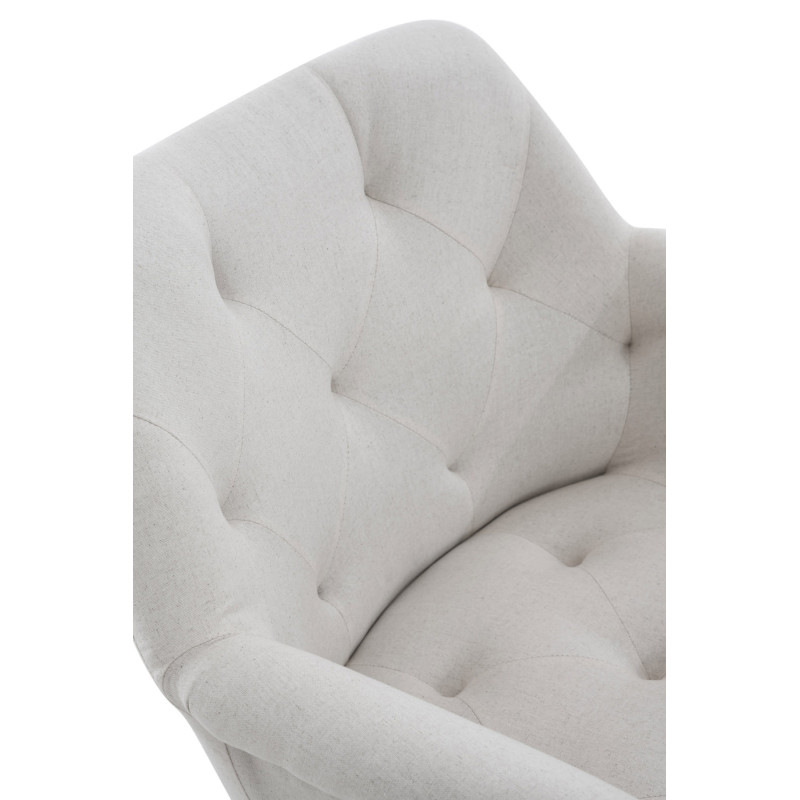 Chaise de salle à manger en tissu Langford beige