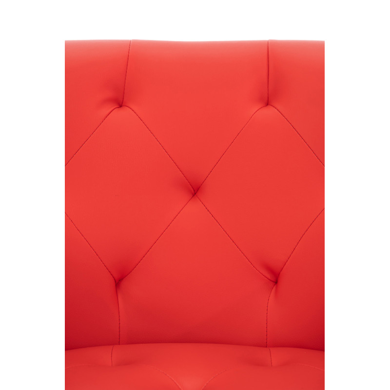 Chaise de salle à manger en simili cuir Langford rouge