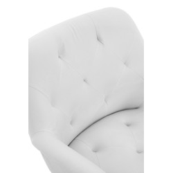 Chaise de salle à manger en simili cuir Langford blanc