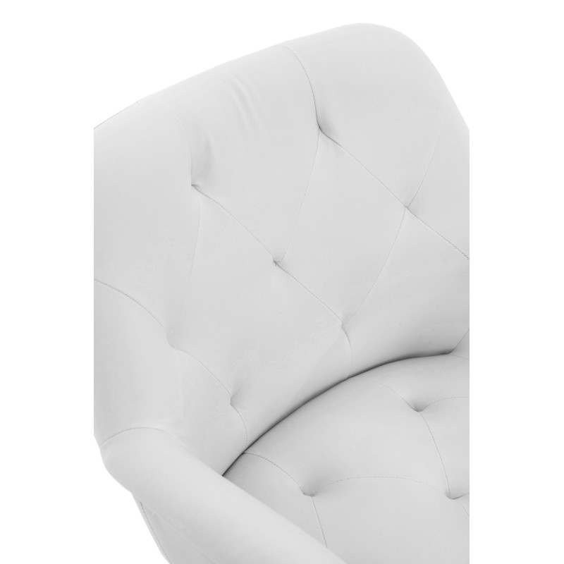 Chaise de salle à manger en simili cuir Langford blanc